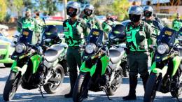 Formacin de motos Suzuki V-Strom y KLR650 de la nueva unidad de Seguridad y Auxilio Vial Zulia. (Foto: Guardia Nacional de Venezuela)