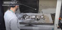 Ejemplo de realidad mixta durante la fabricacin de piezas mediante CNC (captura video ARSOFT) 