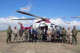 Acto de entrega de los dos helicpteros AW169 a la Fuerza Area de Repblica Dominicana. (Foto: FARD)  
