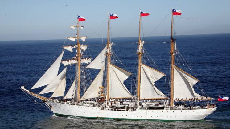 El buque escuela Esmeralda. (Foto Armada de Chile)