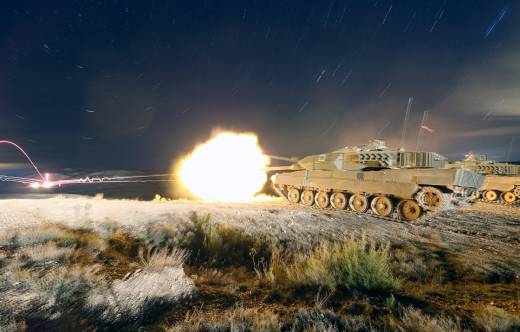 Carros de combate Leopardo 2E en un ejercicio (Ejrcito de Tierra)