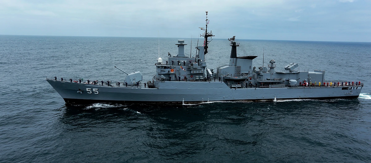 La fragata BAP Aguirre de la Marina de Guerra del Perú.