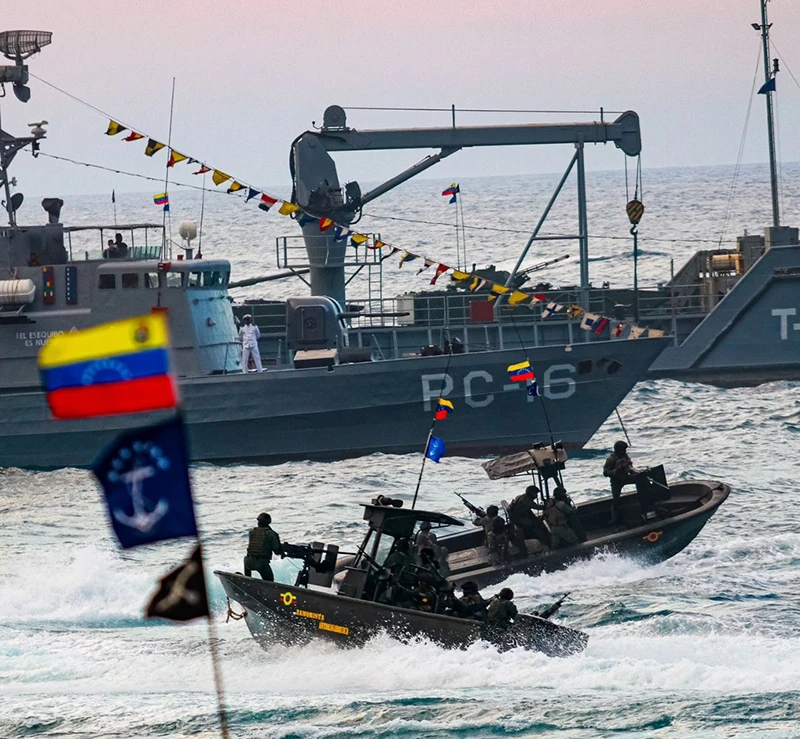Lanchas UCOCAR/Boston Whaler Guardián G-25 de la Infantería de Marina Bolivariana. Foto: Armada Bolivariana