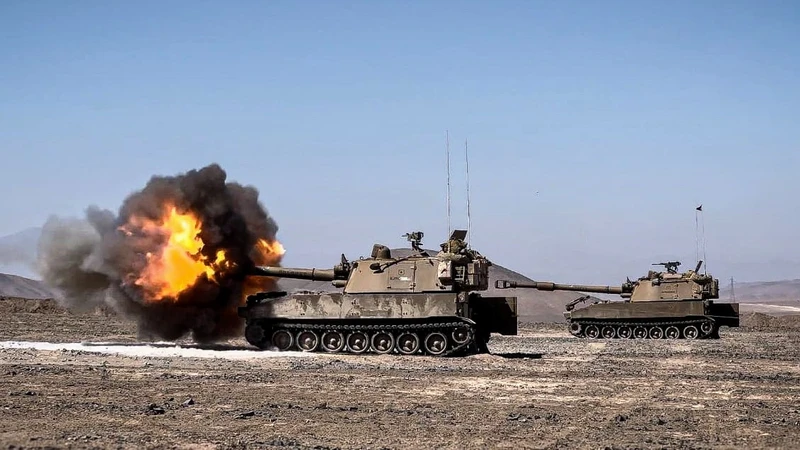 Medios artilleros del Ejrcito de Chile. Foto: Ejrcito de Chile