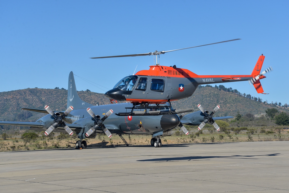Helicóptero JetRanger  de la Armada de Chile.