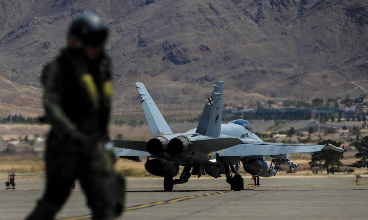 Un F-18 español listo para despegar en Nellis (USAF) Un F-18 español listo para despegar en Nellis (USAF)