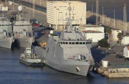 El BAM "Rel�mpago" (P-43) en Cartagena. Foto Julio Ma�z/defensa.com