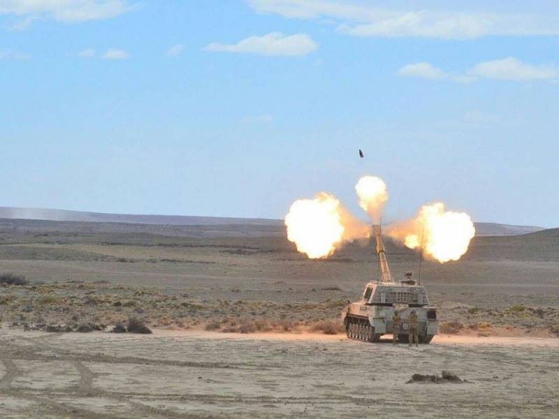 Disparo de VCA en el desierto patagonico, durante las pruebas de recepcion Disparo de VCA en el desierto patagonico, durante las pruebas de recepcion