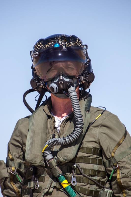 El casco de última generación que utilizan los pilotos del F-35 (foto Lockheed Martin). El casco de última generación que utilizan los pilotos del F-35 (foto Lockheed Martin).