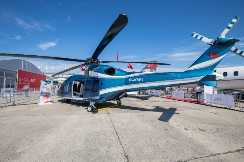 Por ltimo, os mostramos el GKBEY. Con avinica ASELSAN y motores LHTEC (una sociedad Rolls Royce y Honeywell) hacen de l un helicptero multirole de nueva generacin y de altas prestaciones.