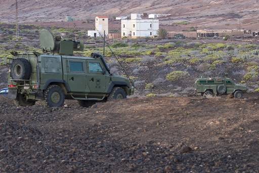 Durante la operación el Regimiento de Infantería “Canarias” nº 50 utilizó sus LMV “Lince” (primer plano) y los RG-31. Durante la operación el Regimiento de Infantería “Canarias” nº 50 utilizó sus LMV “Lince” (primer plano) y los RG-31.