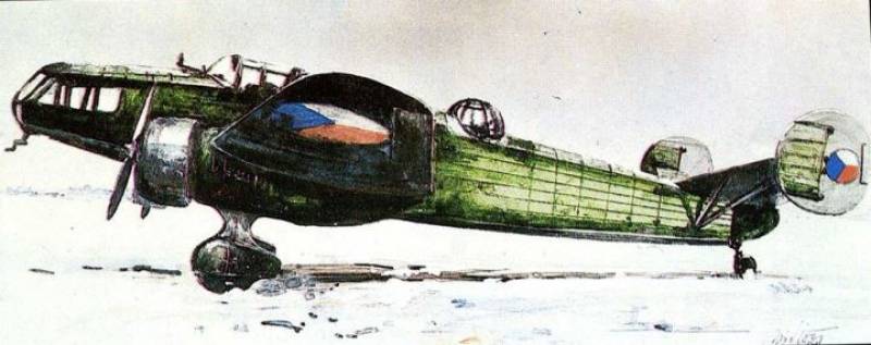 Prototipo del avin de reconocimiento Letov S-50, de 1938. Fue construido totalmente en metal