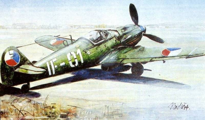 EI caza S-199, derivado del Me Bf-109G alemn, fue el ltimo avin de caza checoslovaco con motor a pistones.