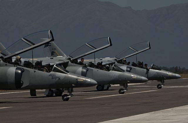 Jets de entrenamiento avanzado y ataque liviano Pampa estuvieron aqui