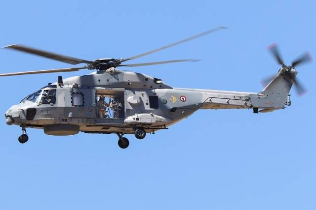 El helicóptero más presente en el APROC es el NH90, aquí vemos uno de la “Marine Nationale” de Francia. (Rubén Galindo)