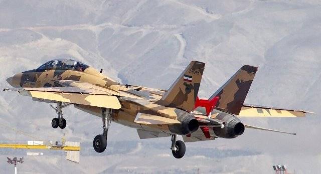 Caza F-14A de la Fuerza Aérea de Irán.