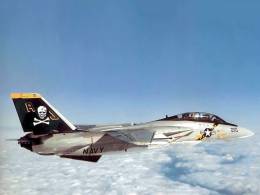 Un F-14 del Escuadr�n de Caza (VF-84) "Jolly Rogers" de la US Navy. (Foto US Navy)