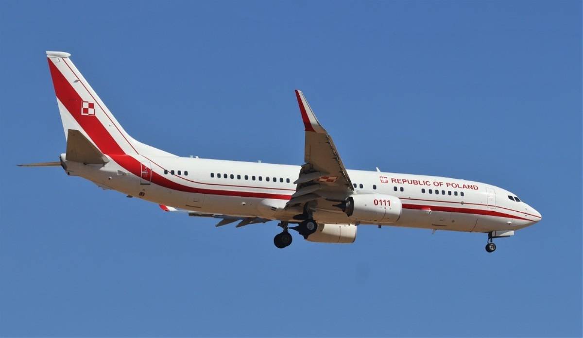 El nuevo Boeing 737-800 BBJ de la Fuerza Aérea polaca. El nuevo Boeing 737-800 BBJ de la Fuerza Aérea polaca.
