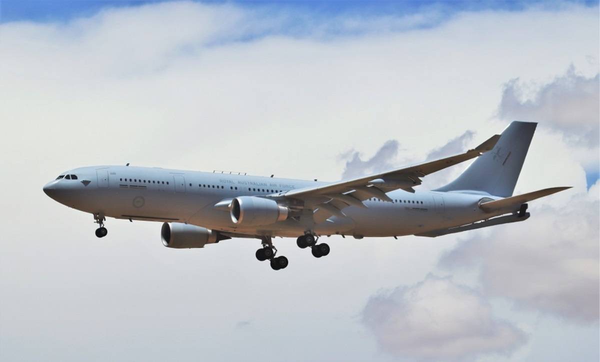 Desde la lejana Australia llegaba este Airbus A330 MRTT de la Real Fuerza Aérea de Australia. Desde la lejana Australia llegaba este Airbus A330 MRTT de la Real Fuerza Aérea de Australia.