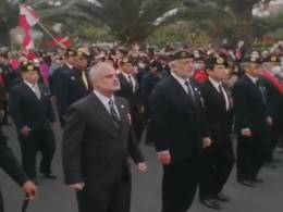 Los excomandos �Chav�n de Hu�ntar� marcharon como medida de protesta, por los alrededores del Cuartel General del Ej�rcito