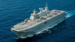 El �Juan Carlos I� es el mayor nav�o anfibio con el que cuenta Navantia en su cat�logo de productos. (foto Armada)