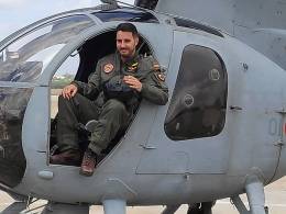 El comandante Carlos Ortiz Sotomayor en el H-500