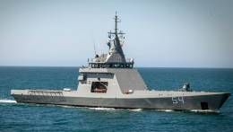 El nuevo patrullero participo de la maniobra.