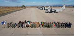 El personal y aviones participantes en el �European Spartan Exercise�. (foto Ministerio Defensa de Bulgaria)