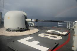 Ca��n Oto Melara de la fragata Victoria F-82 (Armada)