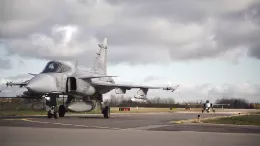 Aviones de combate Gripen h�ngaros en Lituania. Foto: OTAN