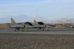 Mirage 2000P del Grupo Aereo N� 4 alistandose para despegar para cumplir una Misi�n de Interdiccion.