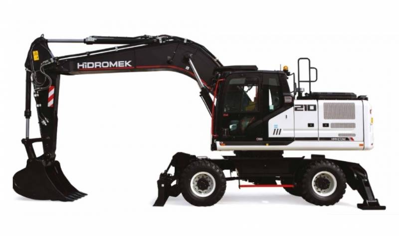 La excavadora Hidromek 210 W en versión civil (Hidromek) La excavadora Hidromek 210 W en versión civil (Hidromek)