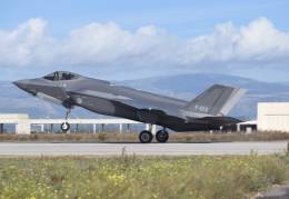 F-35 de la KLu despegando de la base a�rea de Amendola. (Stephane Andris)
