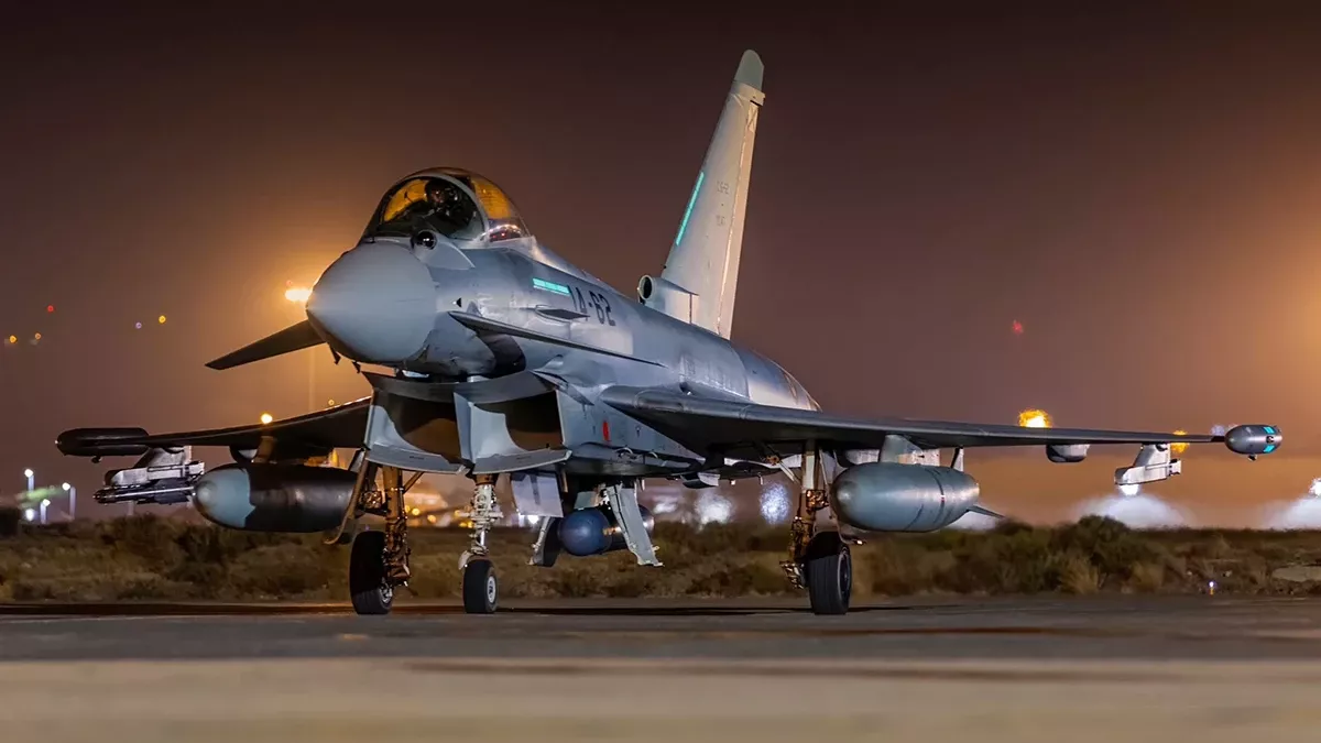 Eurofighter del Ejército del Aire en Gando. Foto: Ejército del Aire y del Espacio Eurofighter del Ejército del Aire en Gando. Foto: Ejército del Aire y del Espacio