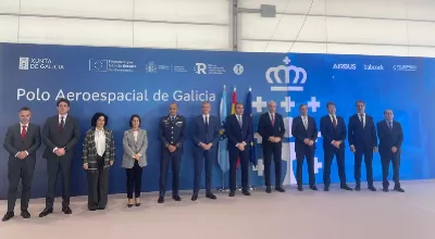 Acto de la firma de la incorporación e Babcok España al Polo Aeroespacial de Galicia.