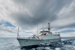 Cazaminas Duero en aguas del Mediterrneo (Sgt1 Manuel Bentez Cilln Armada Espaola)