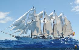 Buque escuela Juan Sebastin de Elcano (foto Armada espaola)