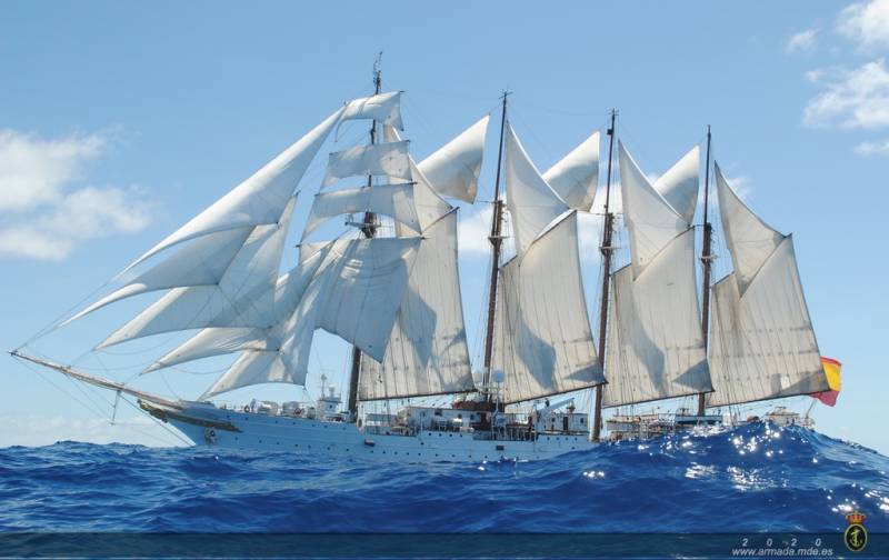Buque escuela “Juan Sebastián de Elcano” (foto Armada española) Buque escuela “Juan Sebastián de Elcano” (foto Armada española)