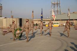 Imagen del homenaje al Combate de Edchera realizado en Bagdad. (foto EMAD)