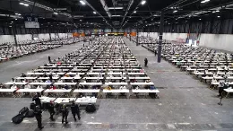 Examen de las oposiciones a Polica Nacional en IFEMA. Foto: Twitter Polica Nacional