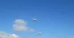 Enjambre de drones durante un reciente ejercicio (autor)