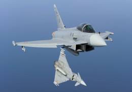 Se encargaron 20 Eurofighter ms para sustituir a los F/A-18 de Canarias (foto Airbus DS).