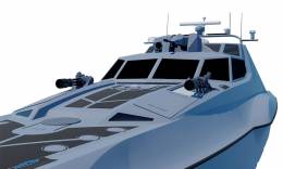 Dos ametralladoras M134D en lo que parecen afustes escamoteables (KTG)