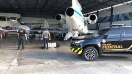 Falcon 900 que ahora pertenece a la Fuerza Area Portuguesa en el momento de ser interceptado con droga en Brasil.