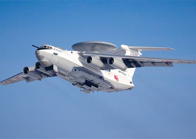Un A-50 ruso durante una operación en el Mar Negro en 2019 (Ministerio de Defensa de Rusia)