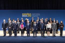 Sesin de trabajo de los ministros de Defensa de la Unin Europea en Estocolmo (Ministerio de Defensa)