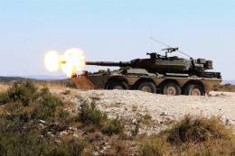Vehculos Centauro se preparan en el campo de maniobras de San Gregorio antes de su participacin en la Operacin Libre Hidalgo 30 en Lbano en 2018 (Ejrcito de Tierra)