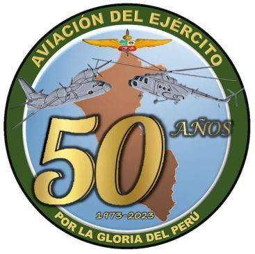 Emblema del 50° Aniversario de la Aviacion del Ejercito.