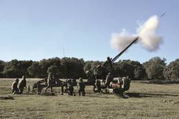 Fuego con pieza SIAC 155 52 (Ejrcito de Tierra)