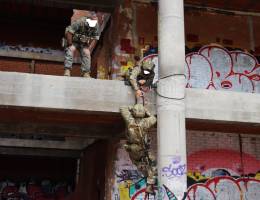 Entre los mltiples supuestos planteados estaba el desplazamiento y la toma de posiciones en ambiente CBQ. (foto Julio Maz Gutirrez)